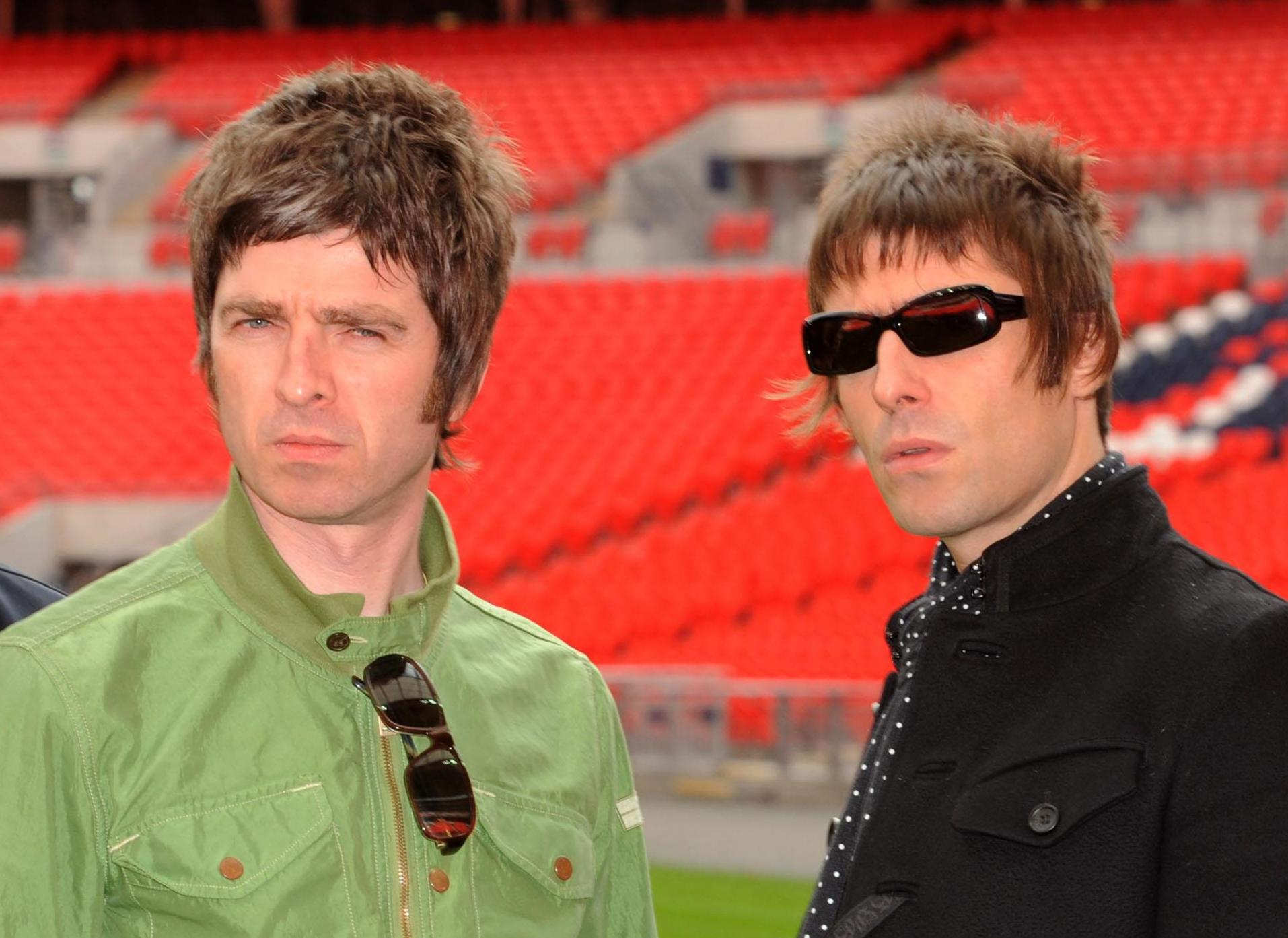 Die britischen Musiker Noel und Liam Gallagher