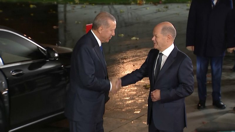 Bundekanzler Scholz begrüßt Präsident Erdogan