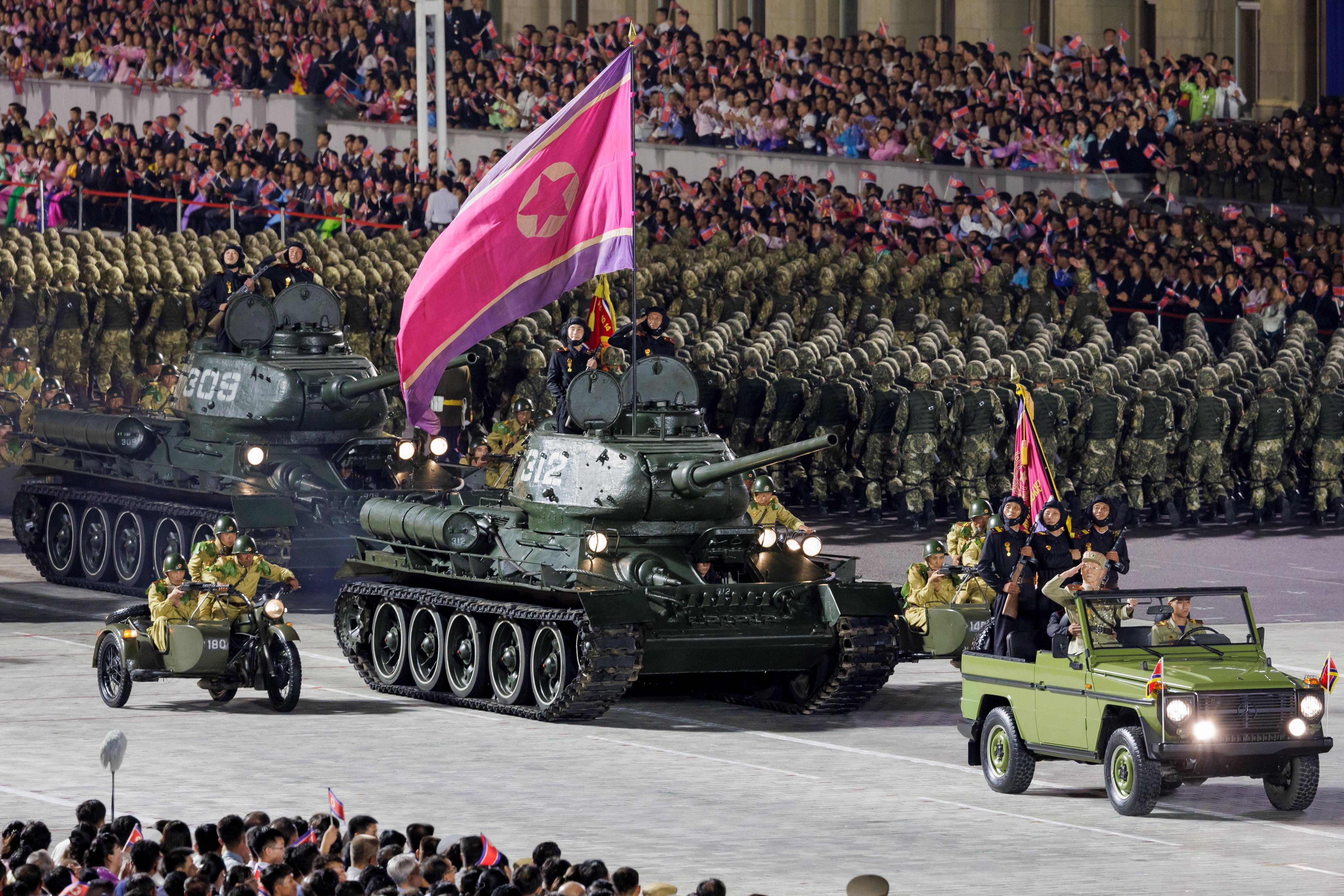 Militärparade in Nordkorea im Juli 2023 