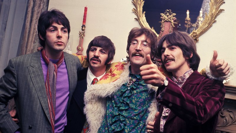 Paul McCartney, Ringo Starr, John Lennon und George Harrison von den Beatles auf einem Foto aus dem Jahr 1967. 