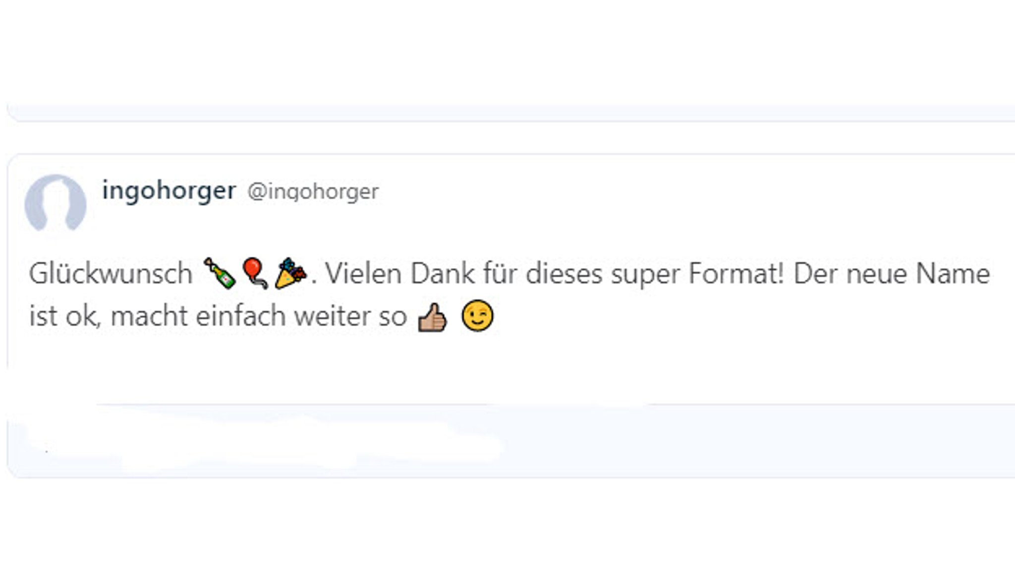 Ingo Horger findet BR24 super. Danke dafür!