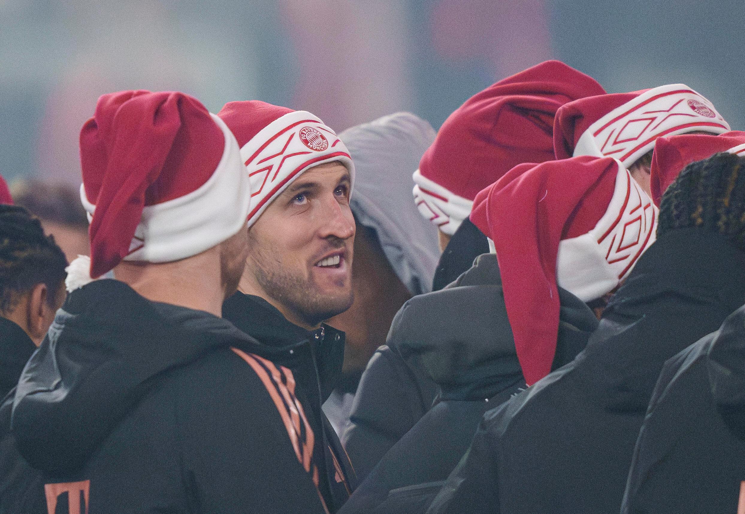 Harry Kane mit Weihnachtsmütze