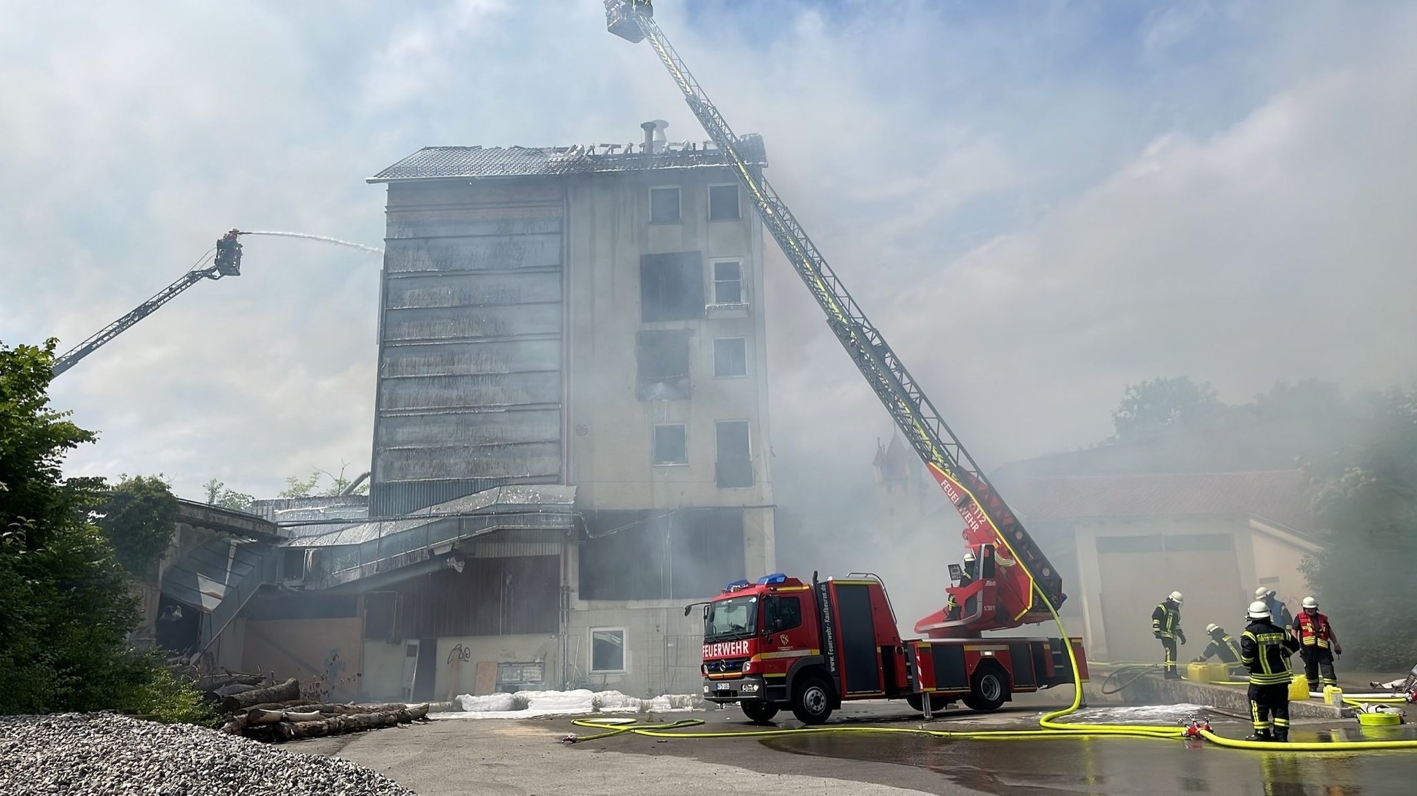 Großbrand auf Kaufbeurer Brauereigelände unter Kontrolle