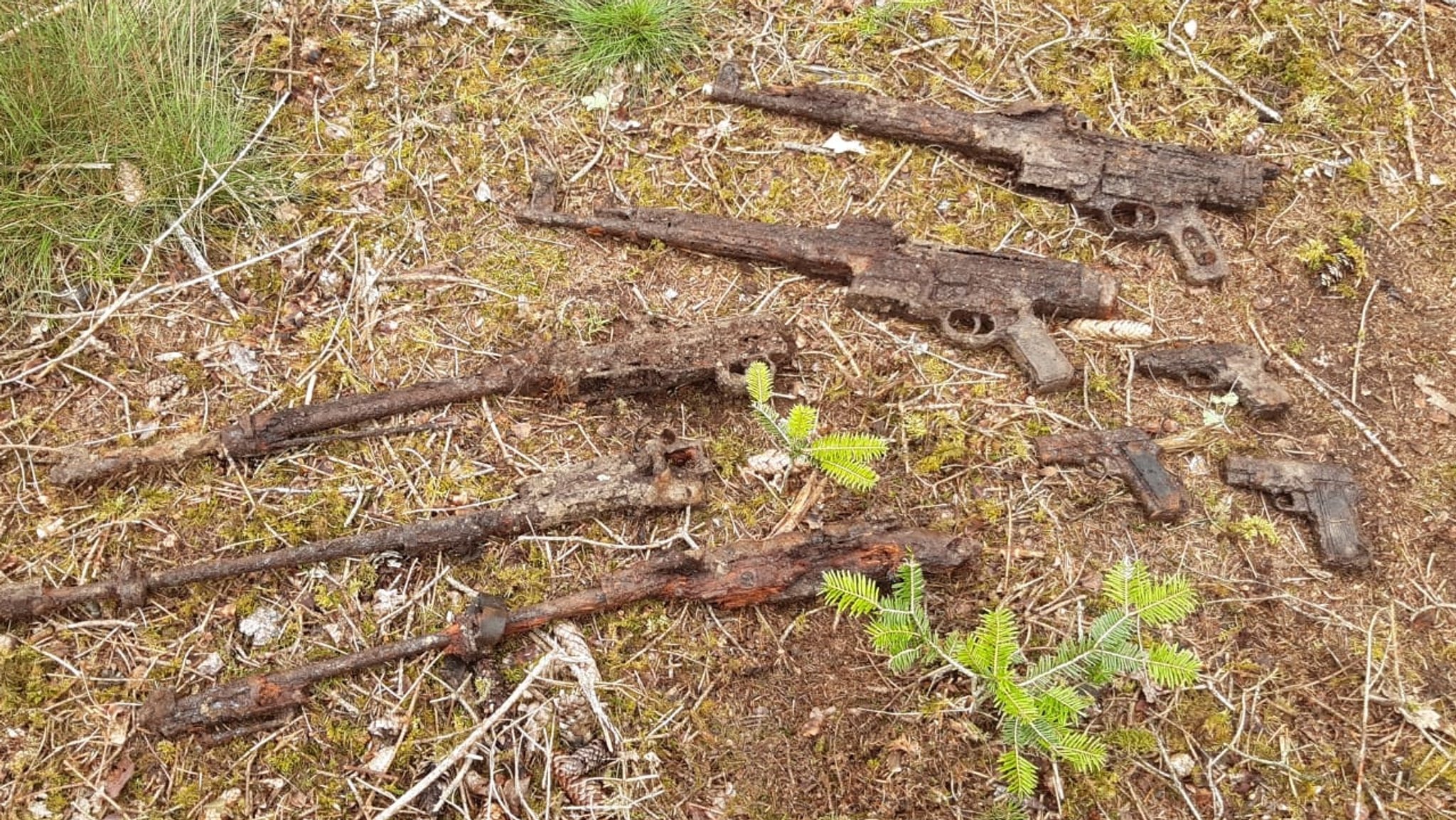 Kriegswaffen im Wald bei Malching gefunden