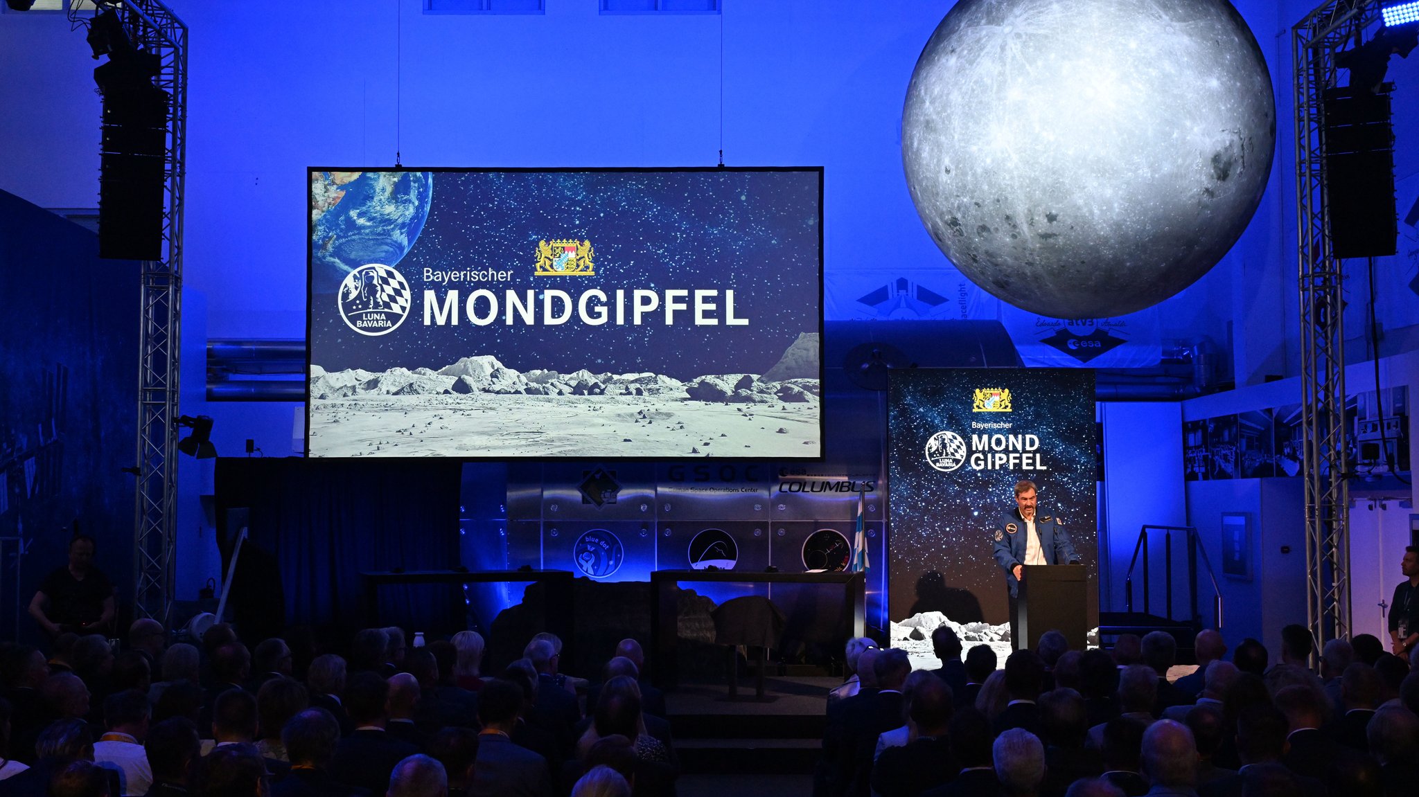 Ministerpräsident Söder beim "Bayerischen Mondgipfel" 