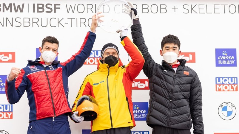 Drei Sieger beim Skeleton-Weltcup in Österreich