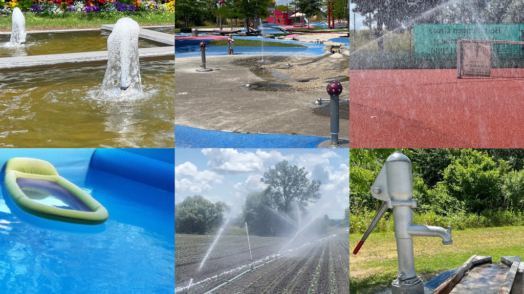 Bewässerung von Sportplätzen, Wasserspielplätze oder Pools im Garten: der Wasserverbrauch steigt. Doch Experten raten zum sparsamen Verbrauch. | Bild: BR/Sarah Beham Bewässerung von Sportplätzen, Wasserspielplätze oder Pools im Garten: der Wasserverbrauch steigt. Doch Experten raten zum sparsamen Verbrauch.