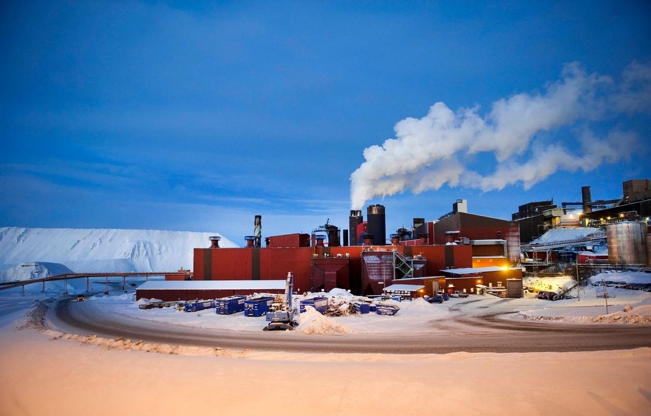 Das schwedische Bergbauunternehmen LKAB in bei Kiruna im Norden Schwedens. Im Januar 2023 gab LKAB bekannt, ein großes Vorkommen an Seltenen Erden entdeckt zu ahben. 