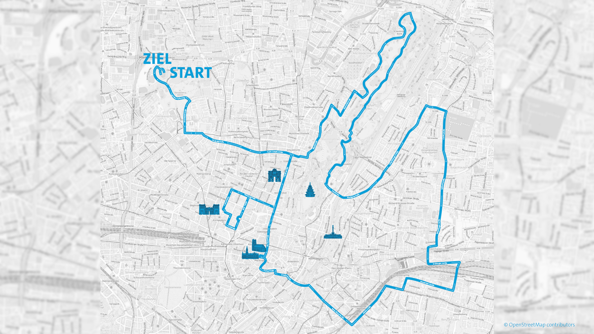 Die Marathon-Strecke 2023