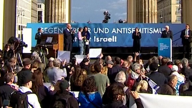 Demonstration gegen Antisemitismus in Berlin am 22.10.2023.