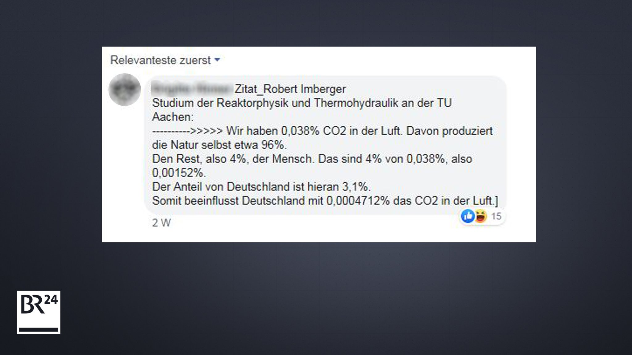 Rechnung zu CO2