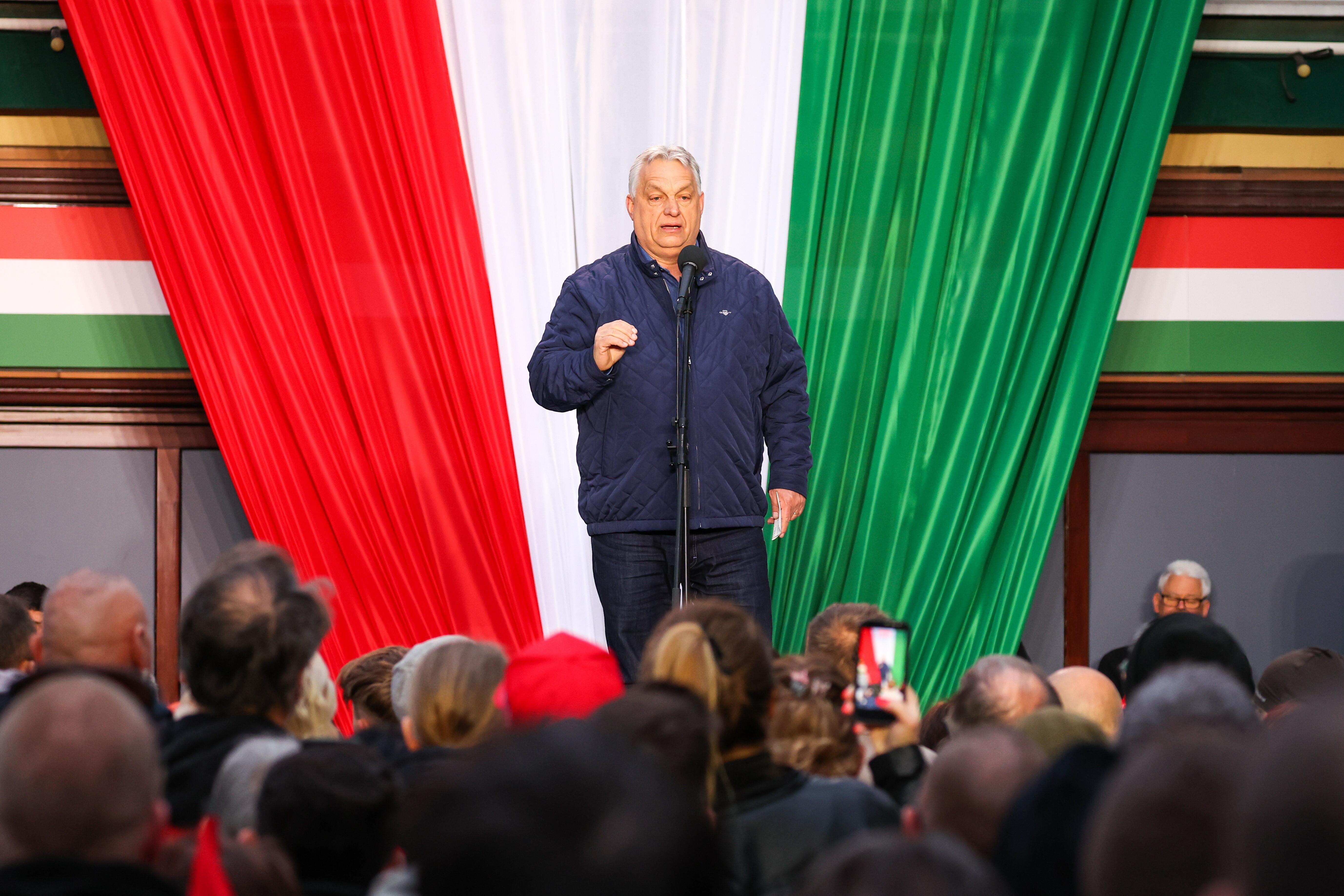 Orban bei einem Wahlkampfauftritt 