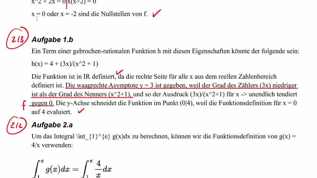 Korrektur Mathe-Abitur