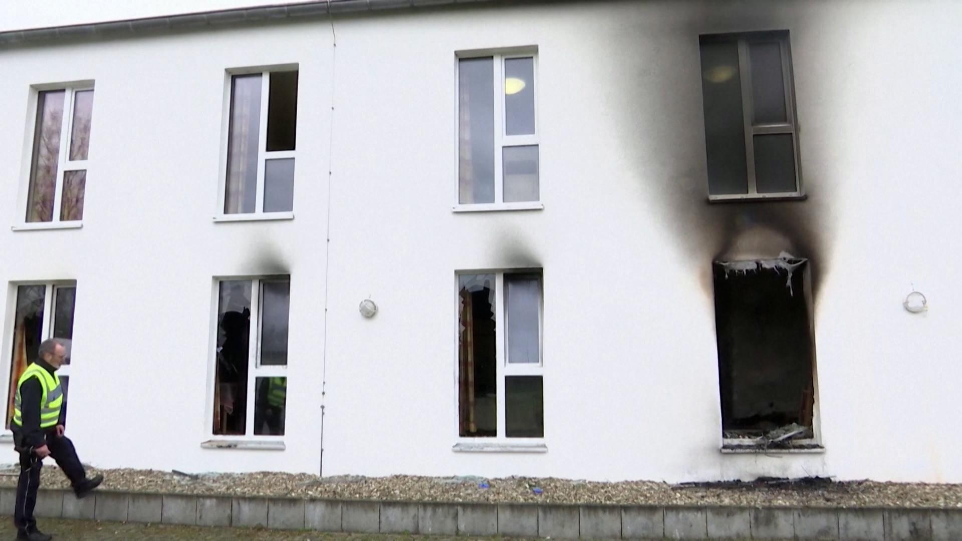 Brandruine in Bedburg-Hau in Nordrhein-Westfalen