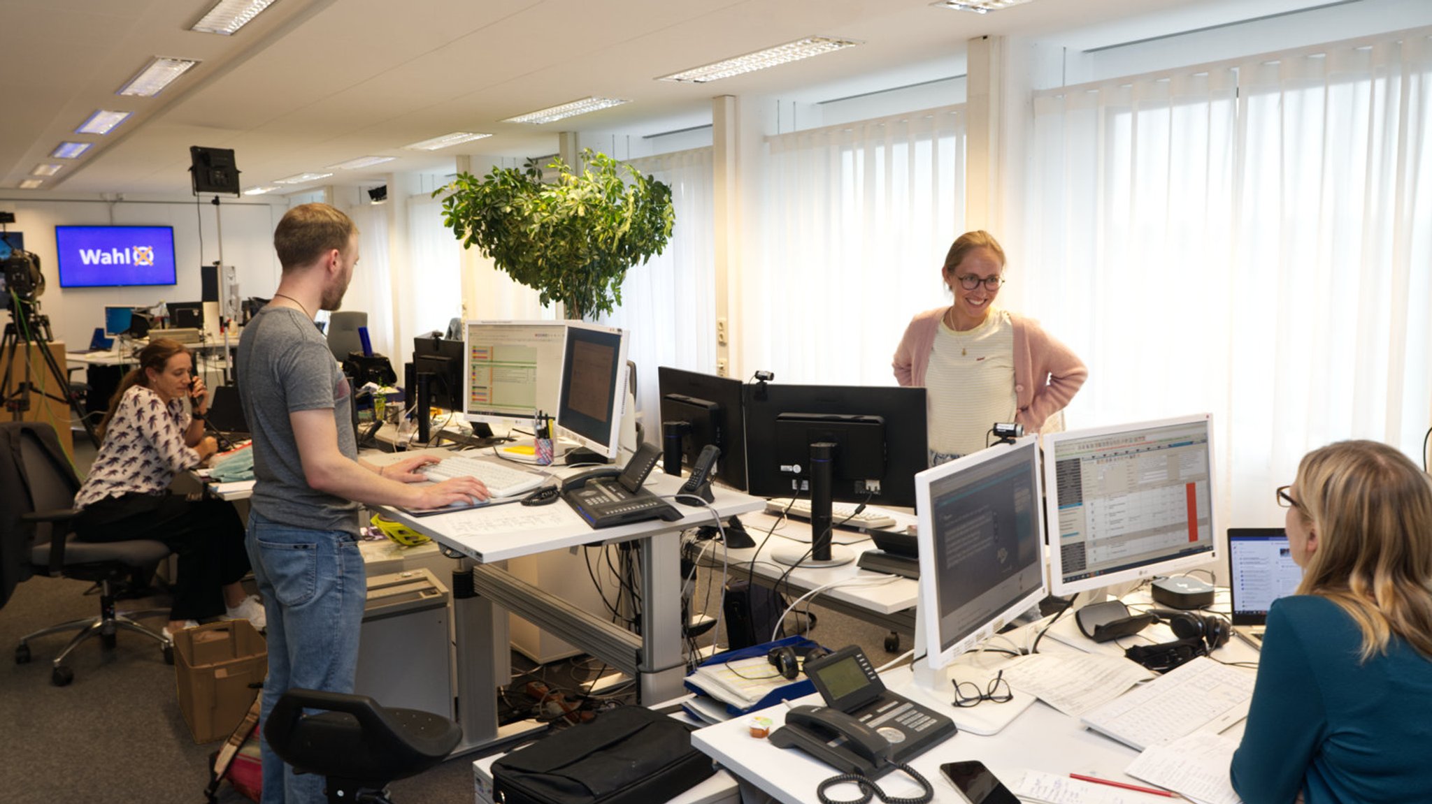 Blick in den Würzburger Newsroom