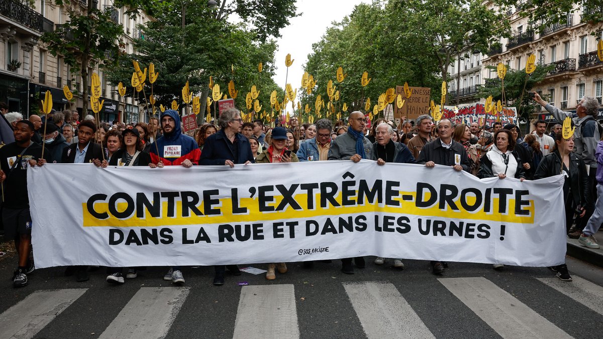 Demonstration gegen extreme Rechte in Frankreich