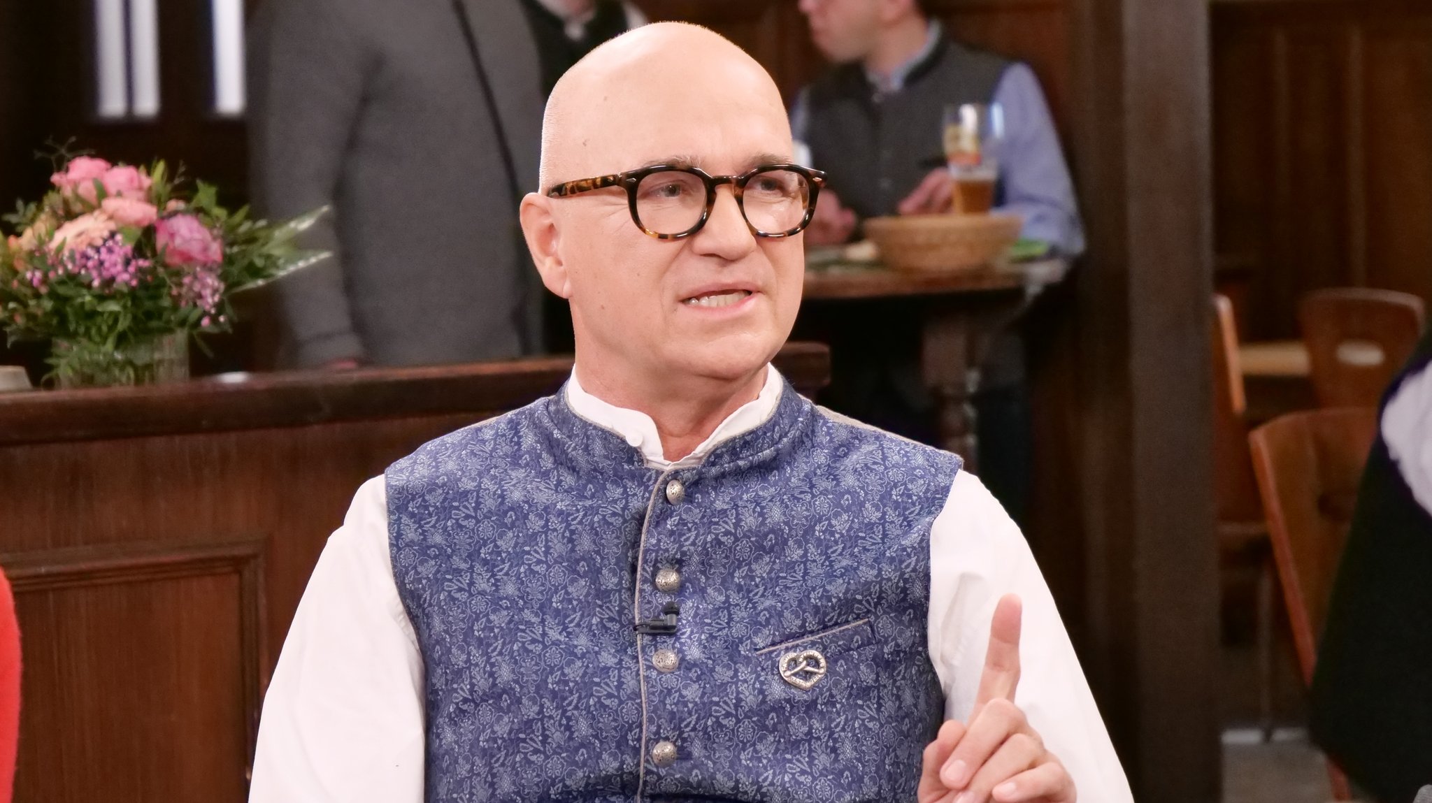 Wolfgang Krebs am Sonntags-Stammtisch