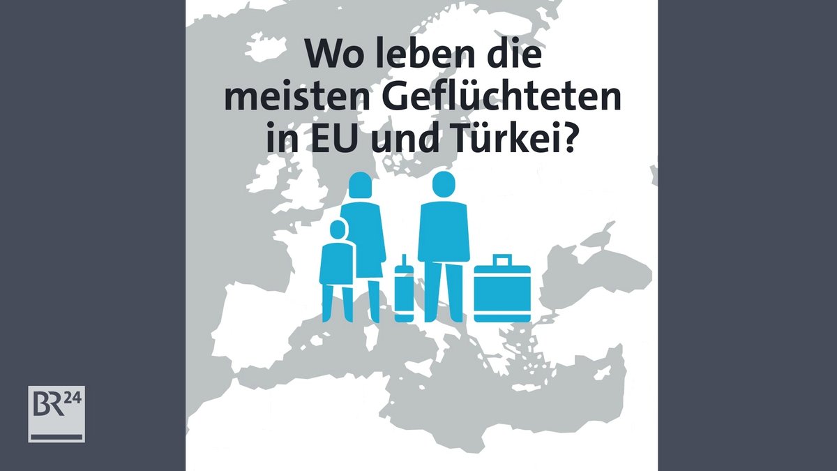 #fragBR24💡 Wo leben die meisten Geflüchteten in EU und Türkei?