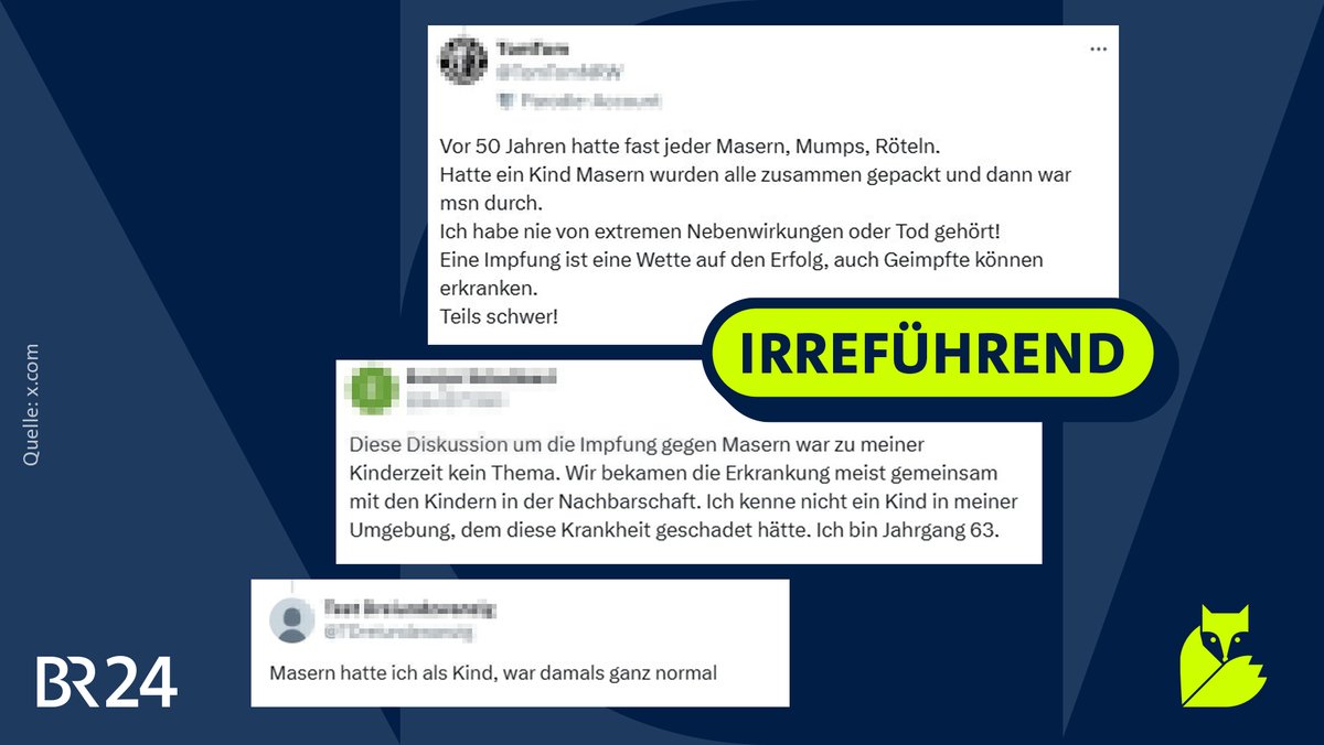 Screenshots von Posts, in denen die Masern verharmlost werden