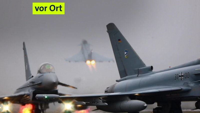 Eurofighter beim Landen und starten | Bild: BR / Axel Mölkner-Kappl Eurofighter beim Landen und starten