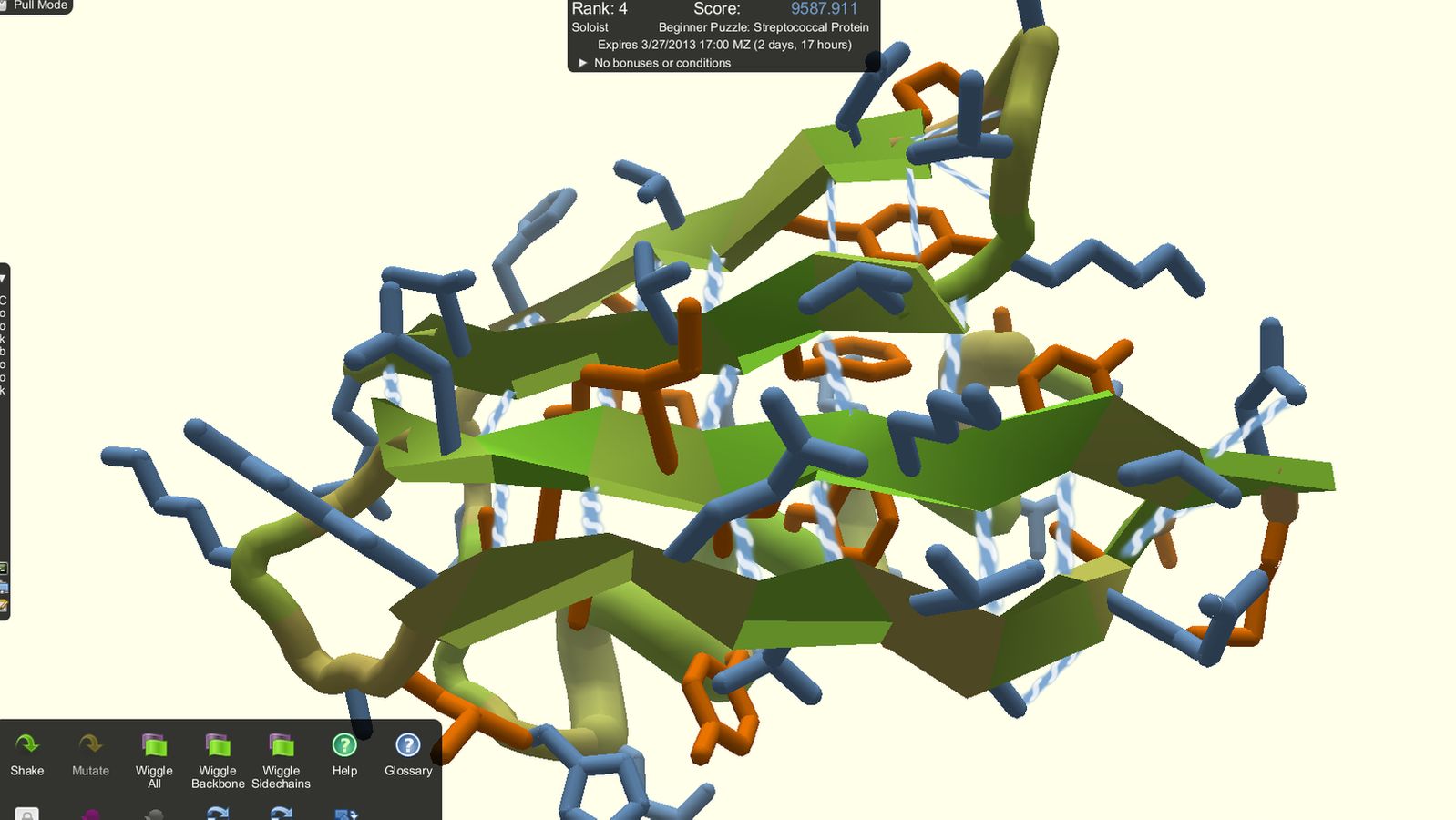 Screenshot Foldit | Bild: www.fold.it Screenshot Foldit