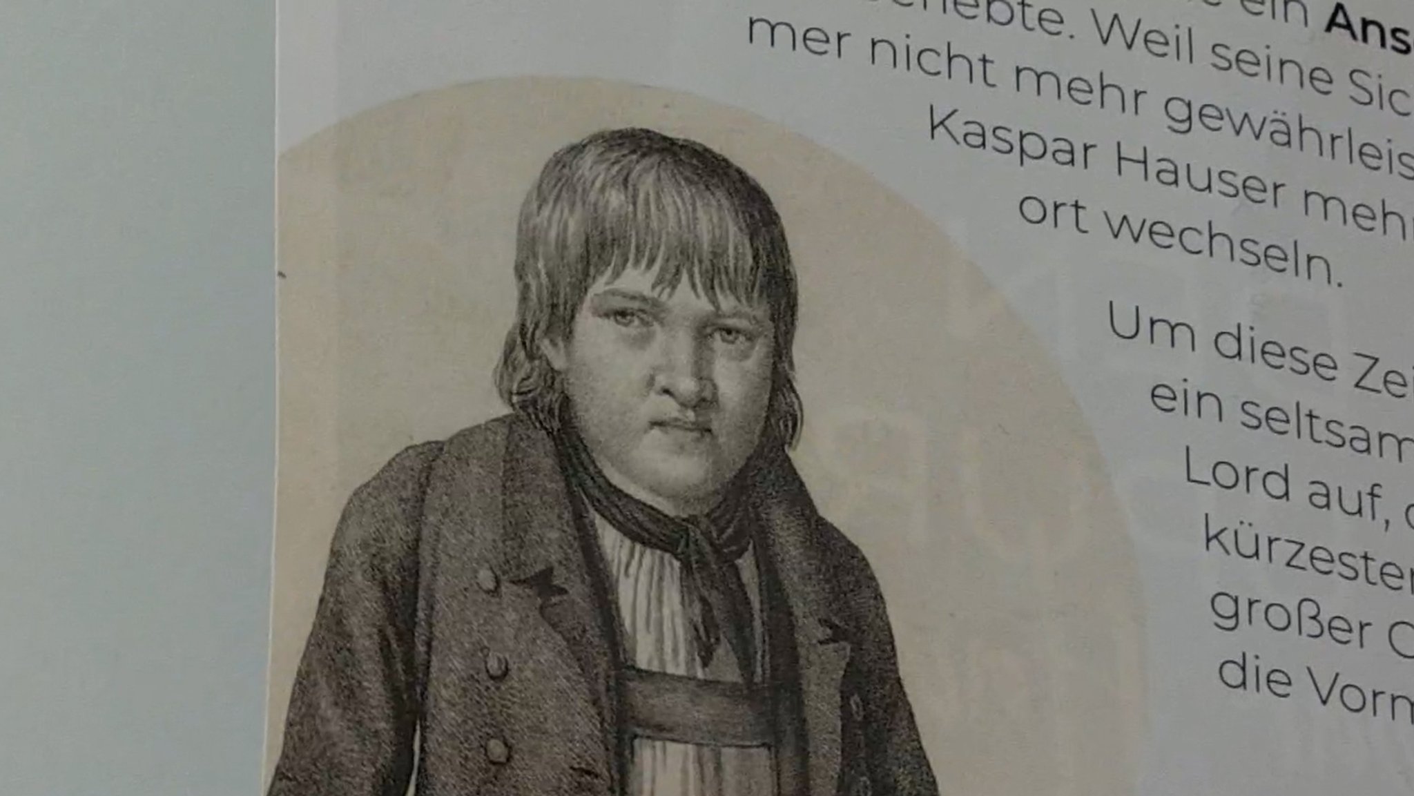 Ein Bild vom jungen Kaspar Hauser.