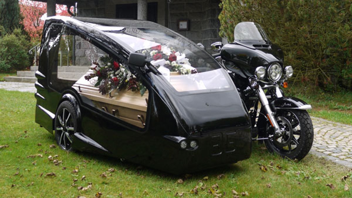Bestattung im Harley-Beiwagen: Nachfrage noch verhalten