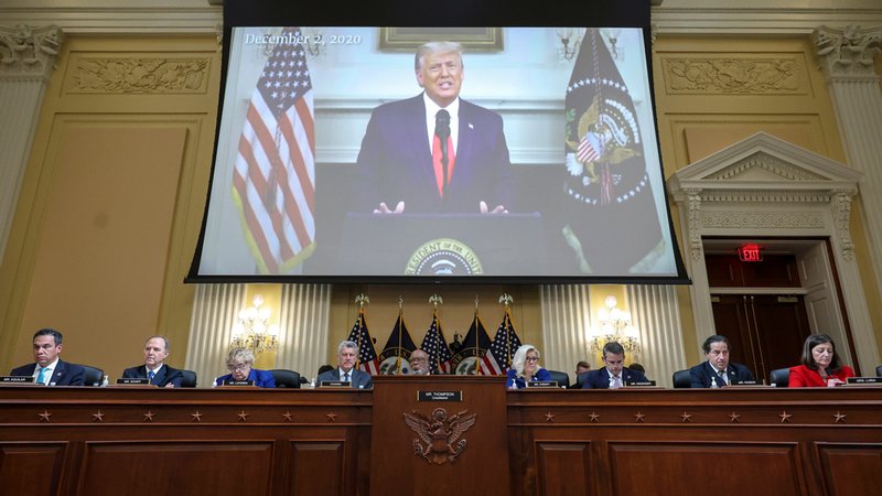 Donald Trump bei Anhörung im Ausschuss zum Angriff auf US-Kapitol (Archivbild)