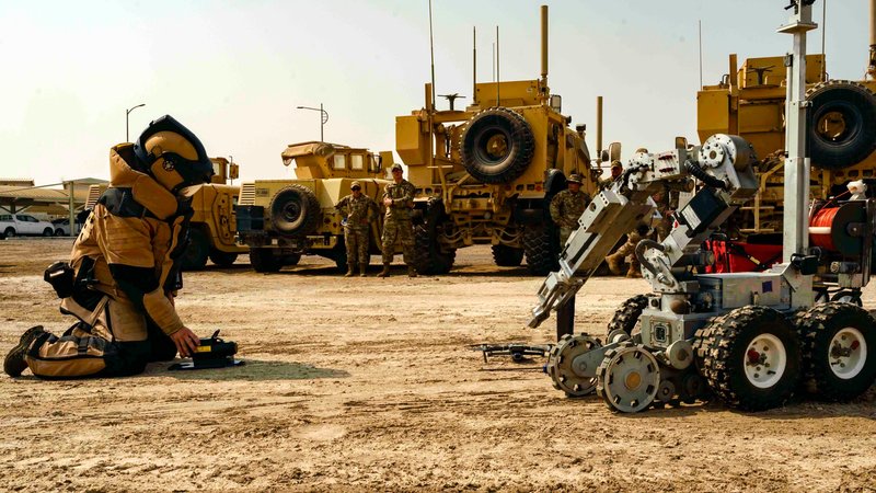 Kampfroboter der US-Armee bei einer Übung in Abu Dhabi (Archivbild)