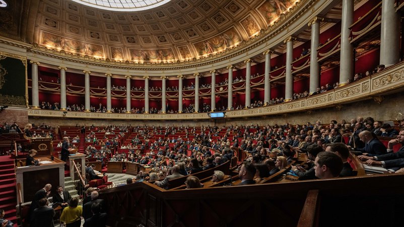 Die französische Nationalversammlung | Bild: dpa-Bildfunk/Aurelien Morissard Die französische Nationalversammlung