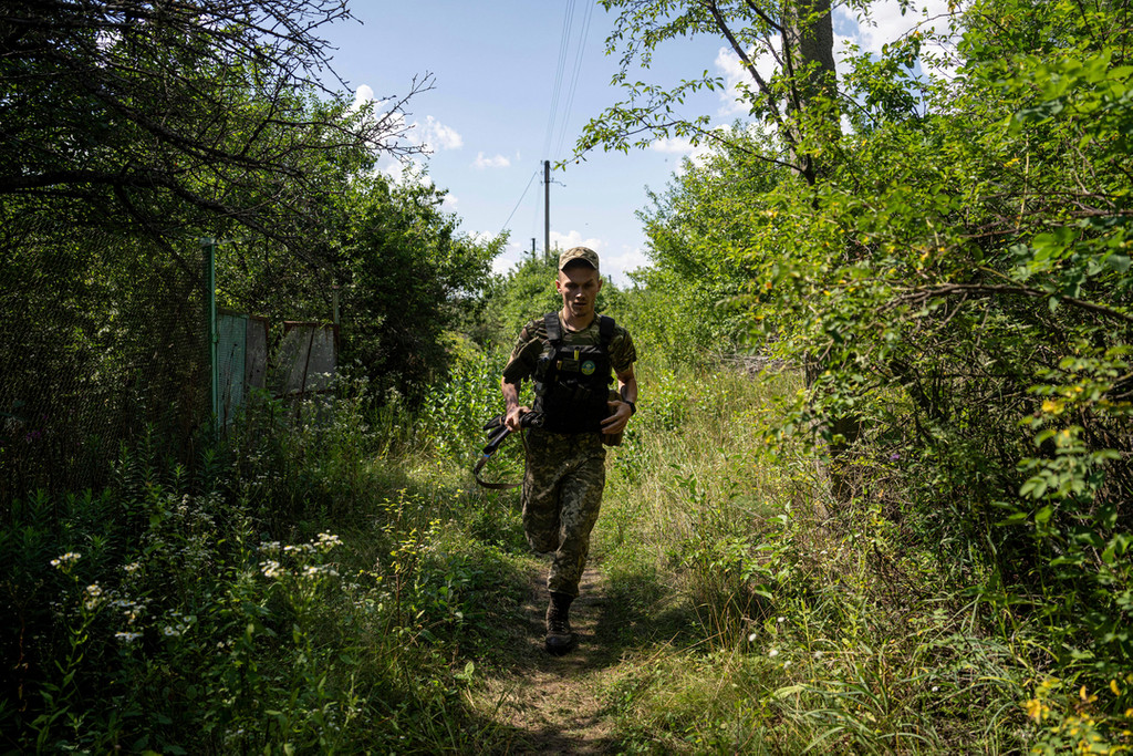 Soldat in Charkiv, Ende Juli 2022