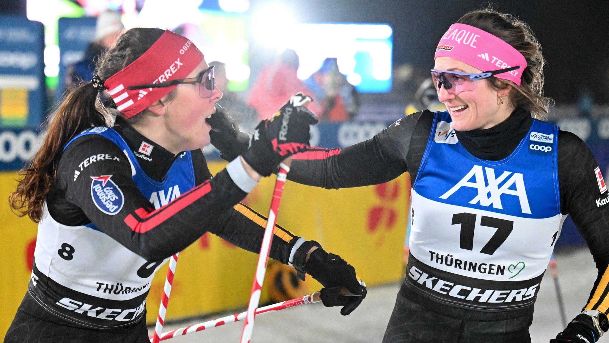 Coletta Rydzek und Laura Gimmler | Archivbild | Bild: picture alliance/dpa | Hendrik Schmidt Coletta Rydzek und Laura Gimmler | Archivbild