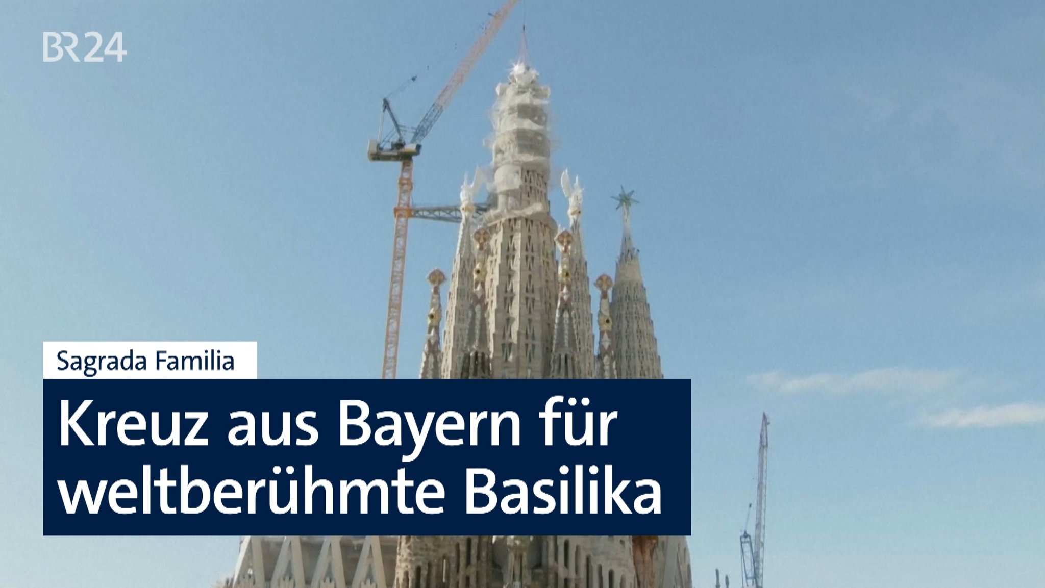 Ein schwäbischer Fassadenbauer hat jetzt das 17 Meter Kreuz auf dem Jesusturm der Sagrada Familía in Barcelona fertiggestellt. 