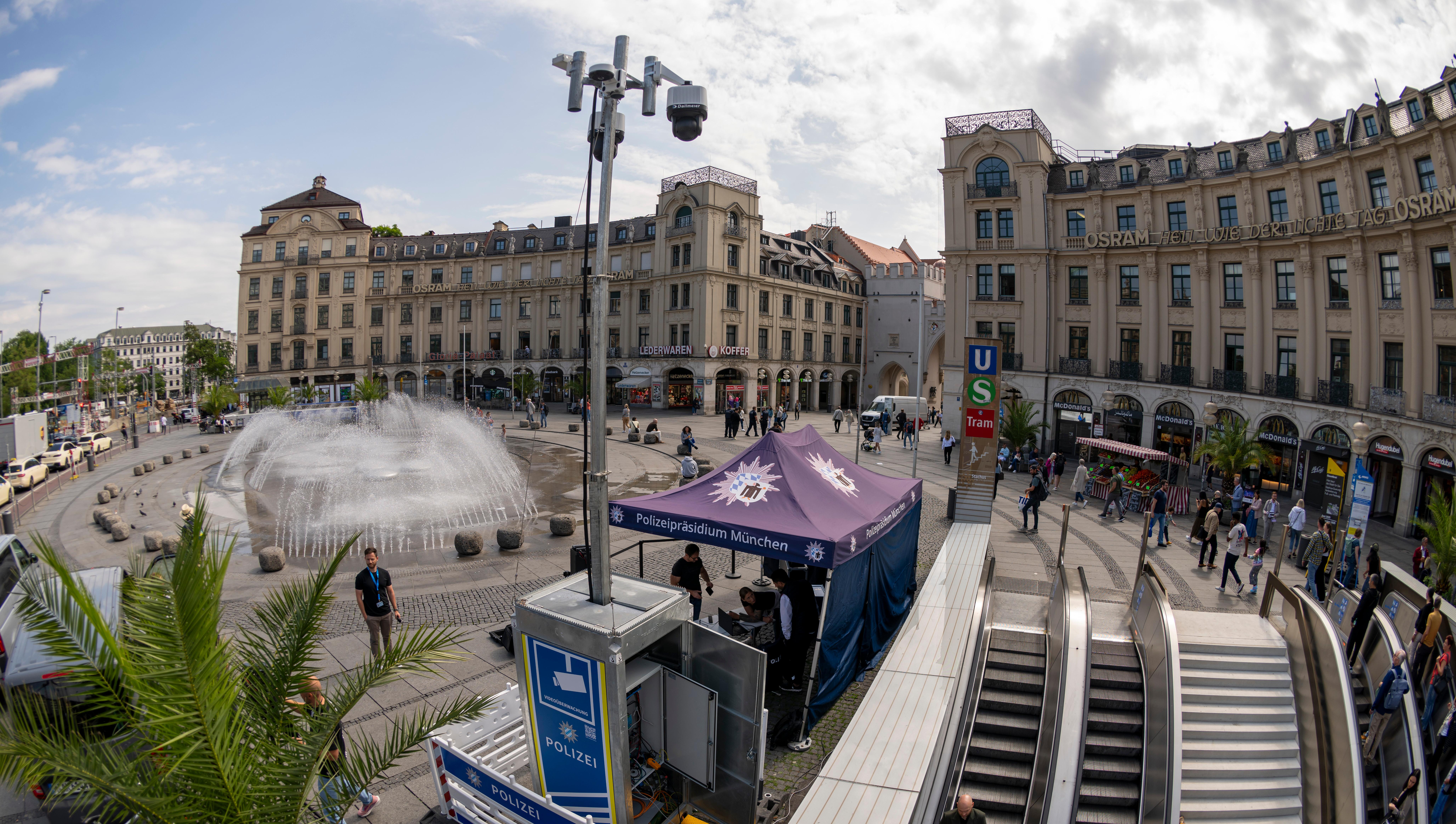 Videoüberwachung am Münchner Stachus