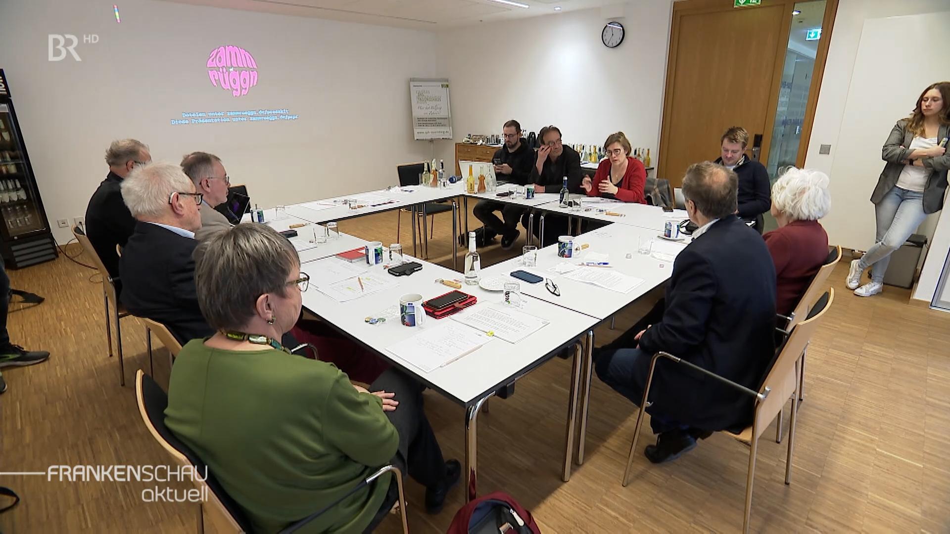 Ein Treffen der Initiative "Zammrüggn".