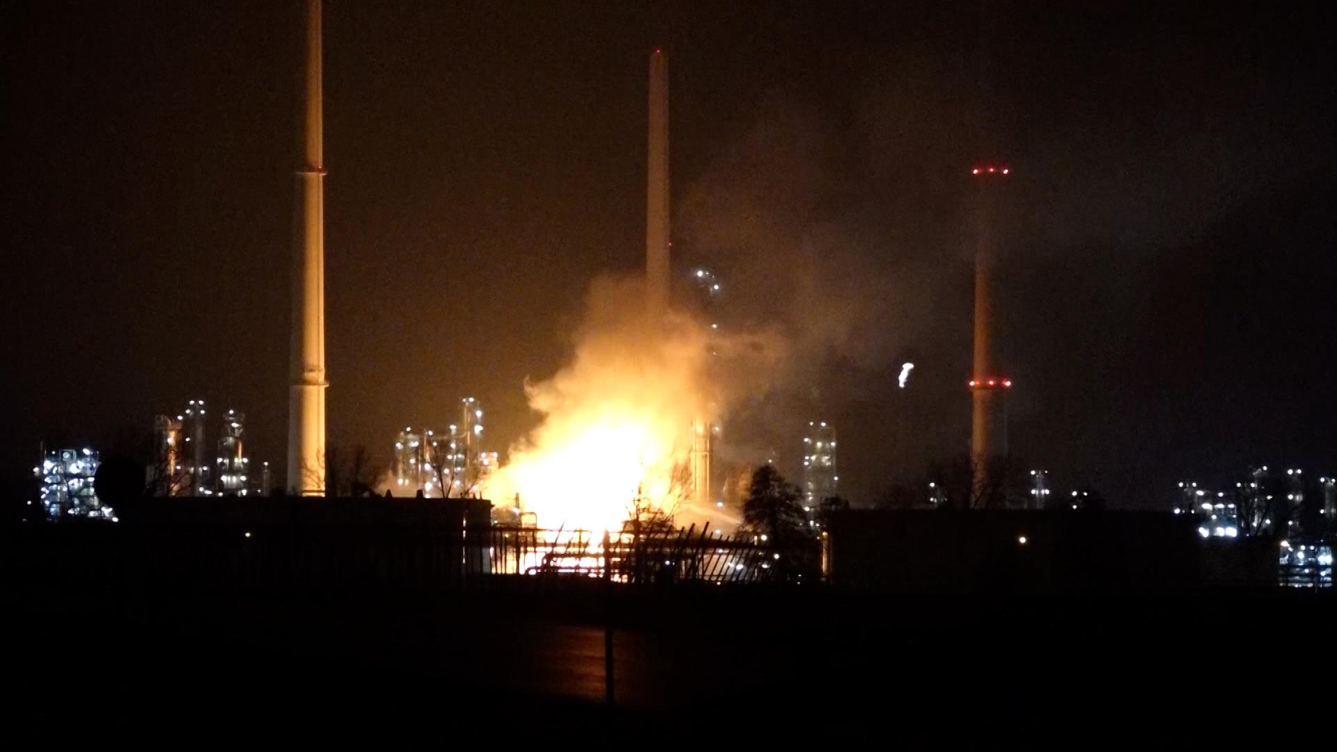 Der Brand bei Bayernoil Mitte Januar.