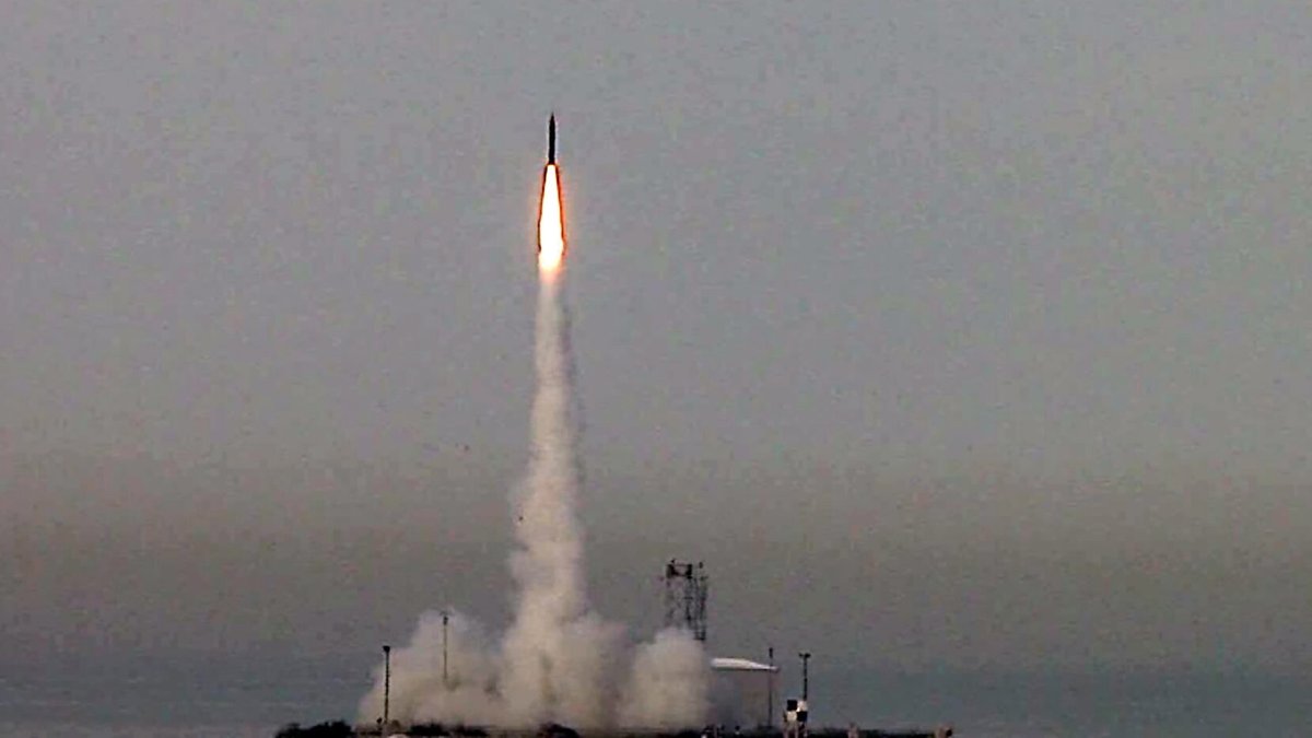 Israelische Arrow 3-Luftabwehrrakete beim Start