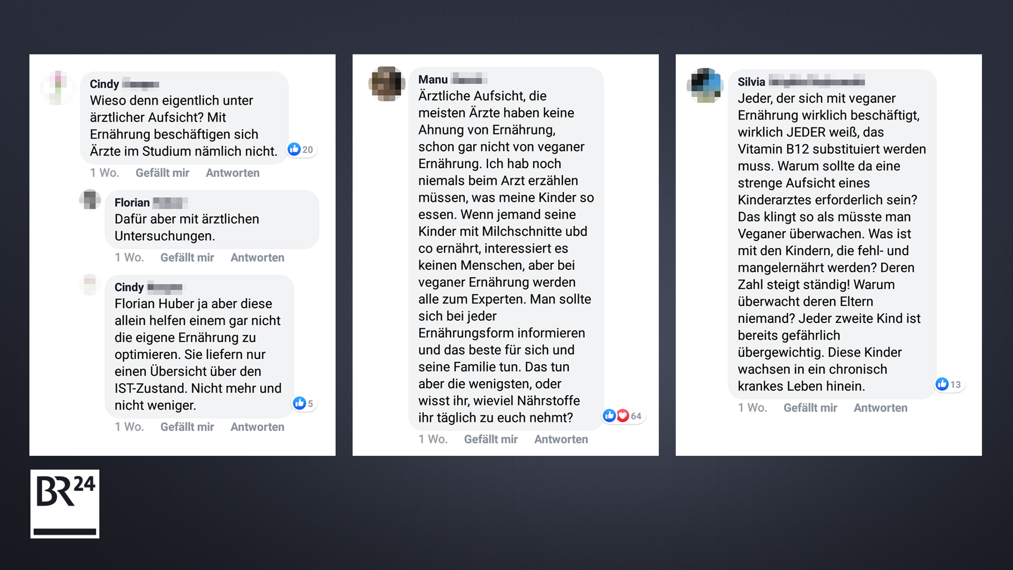 Kommentare vom BR24-Facebook-Kanal