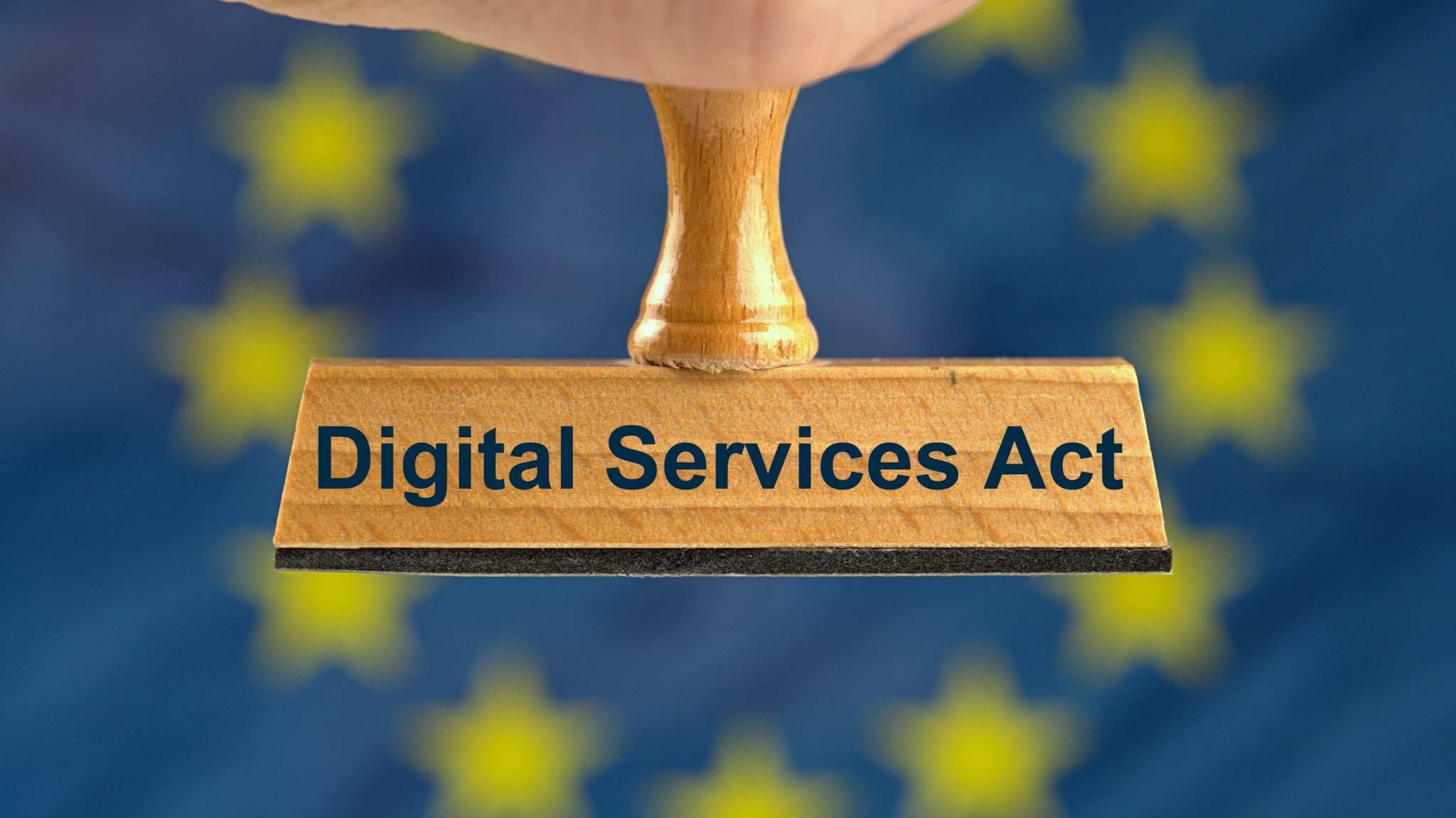 Stempel mit Aufschrift "Digital Services Act" 