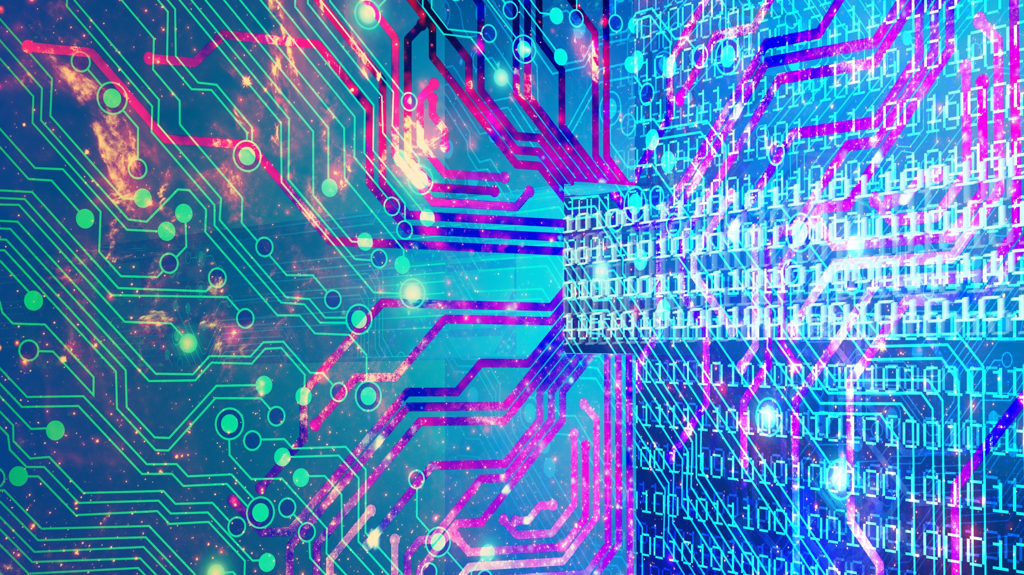 Hintergrund mit Binärcode und technischer Textur. | Bild: stock.adobe.com/Gunnar Assmy Hintergrund mit Binärcode und technischer Textur.