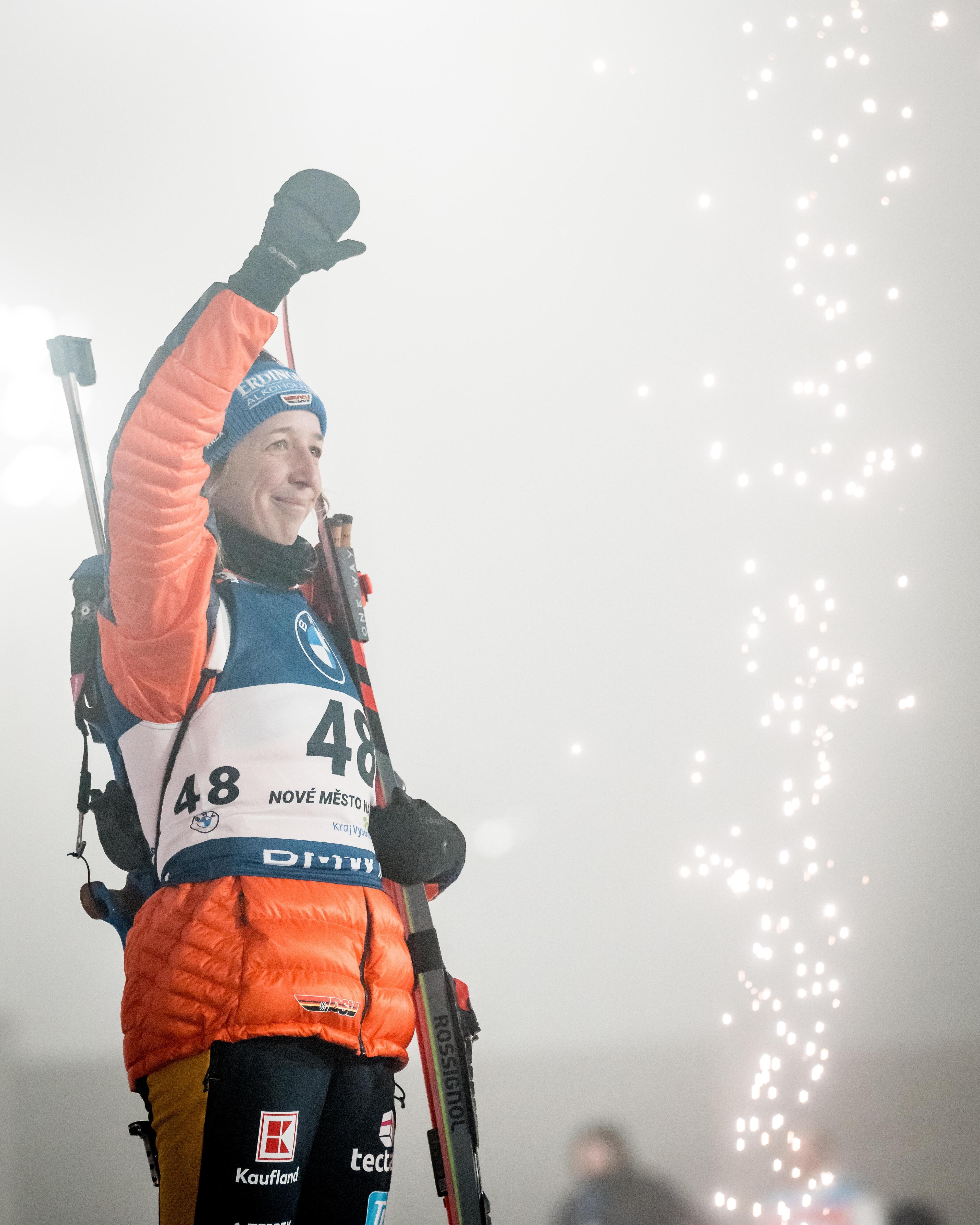 Franziska Preuß jubelt in Nove Mesto