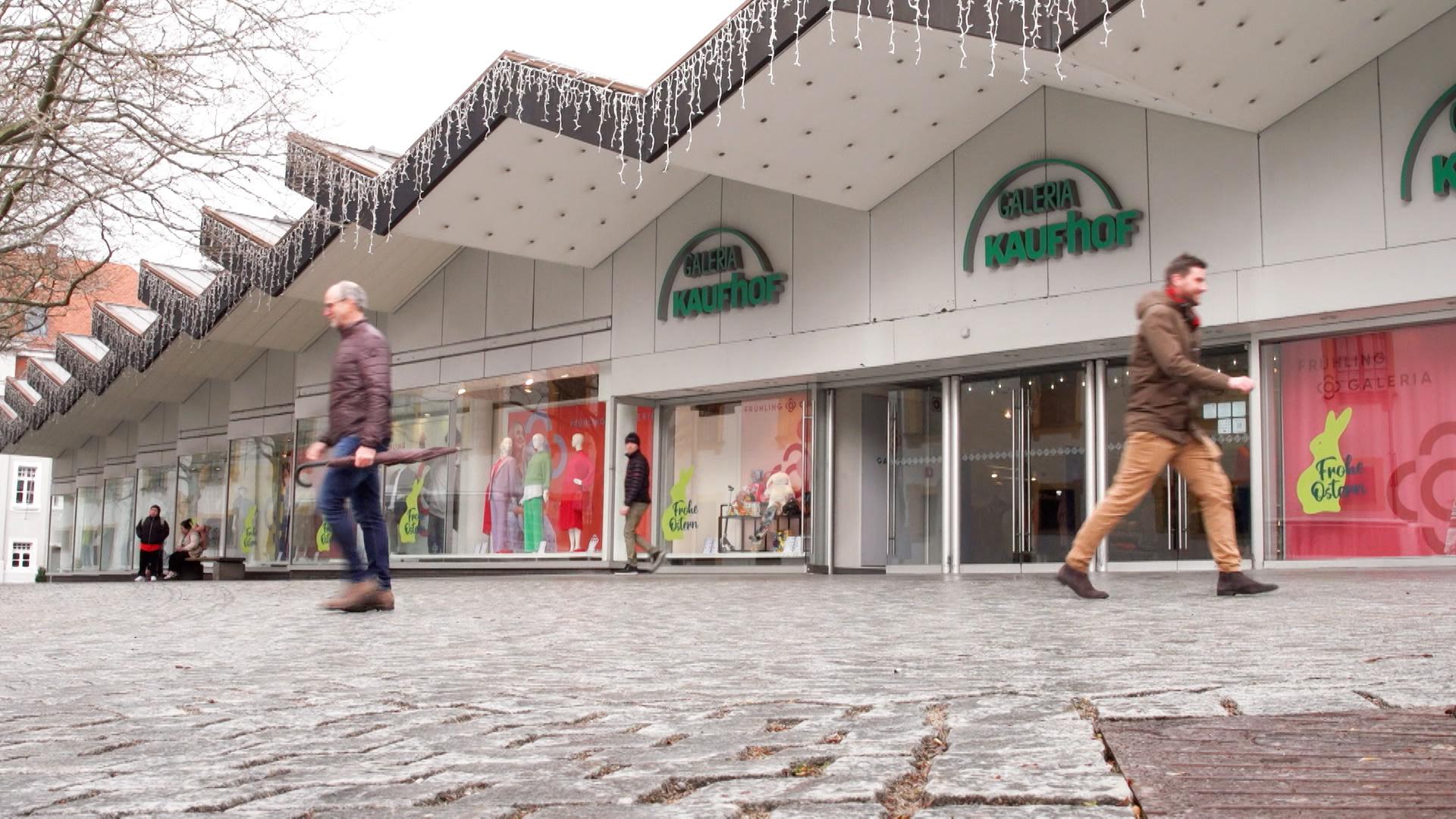 Die Galeria-Kaufhof-Filiale in Kempten vor der Schließung