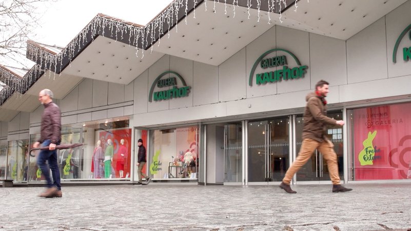 Die Galeria-Kaufhof-Filiale in Kempten vor der Schließung | Bild: BR Die Galeria-Kaufhof-Filiale in Kempten vor der Schließung
