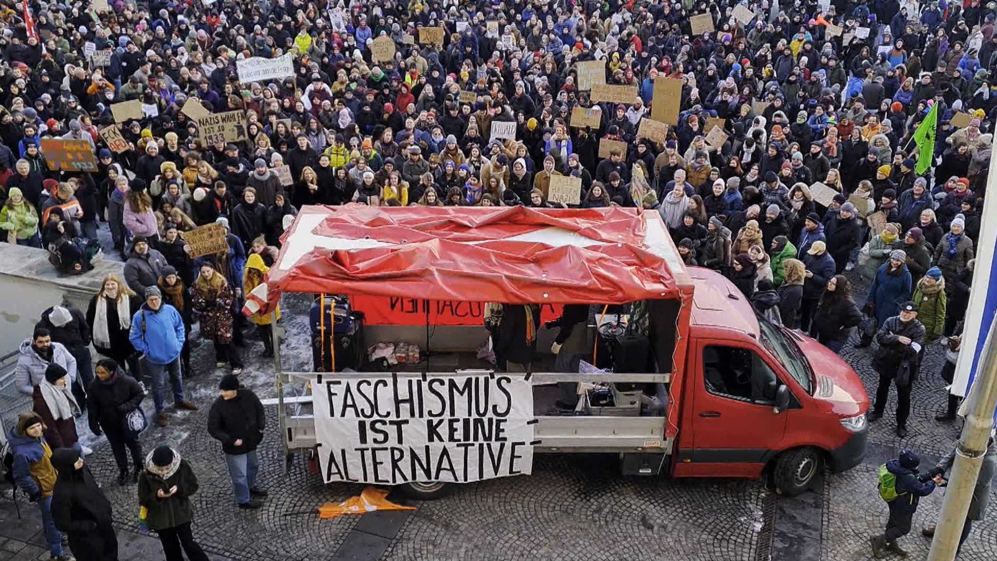 Proteste gegen rechts