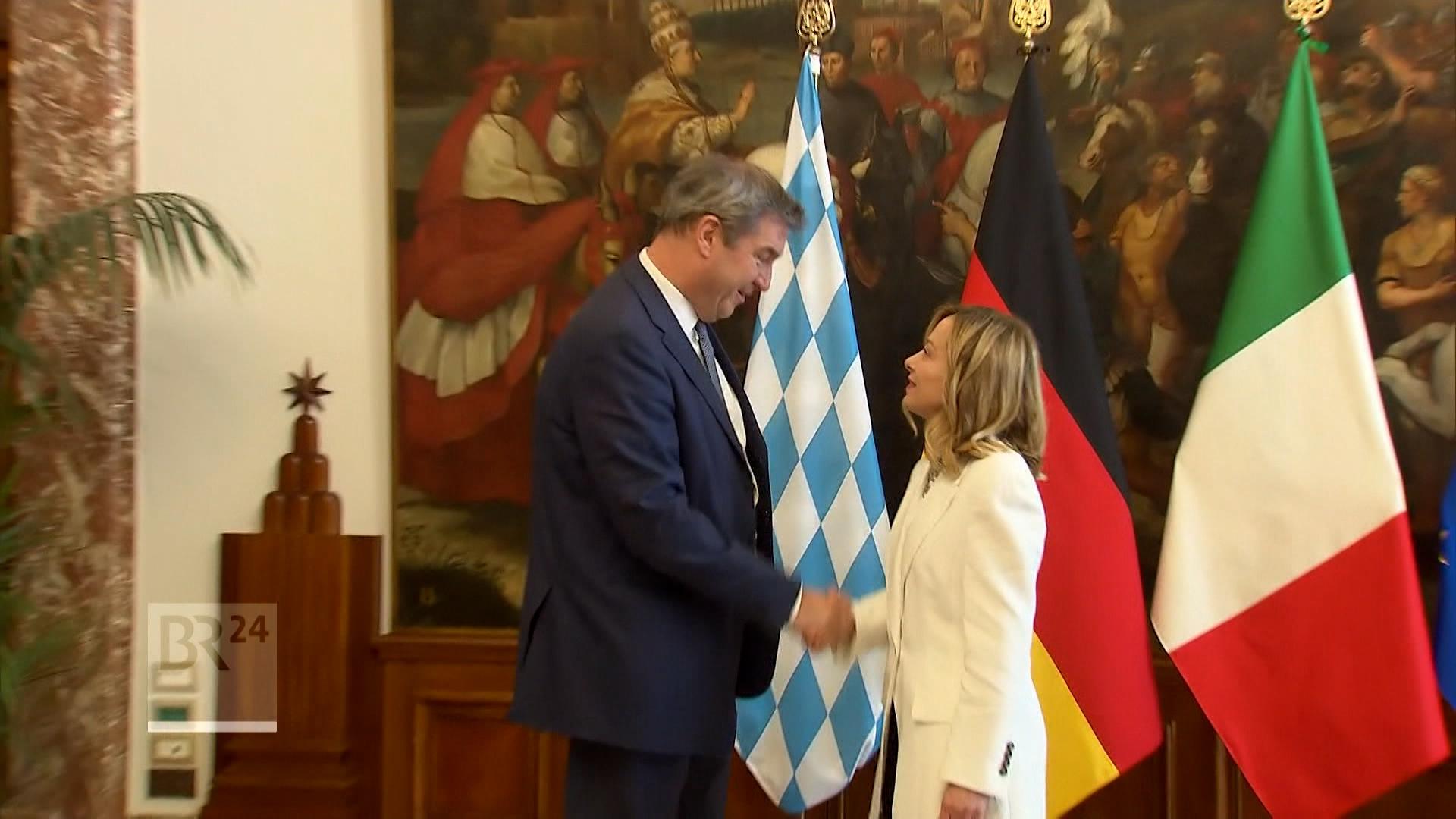 Meloni empfängt Söder