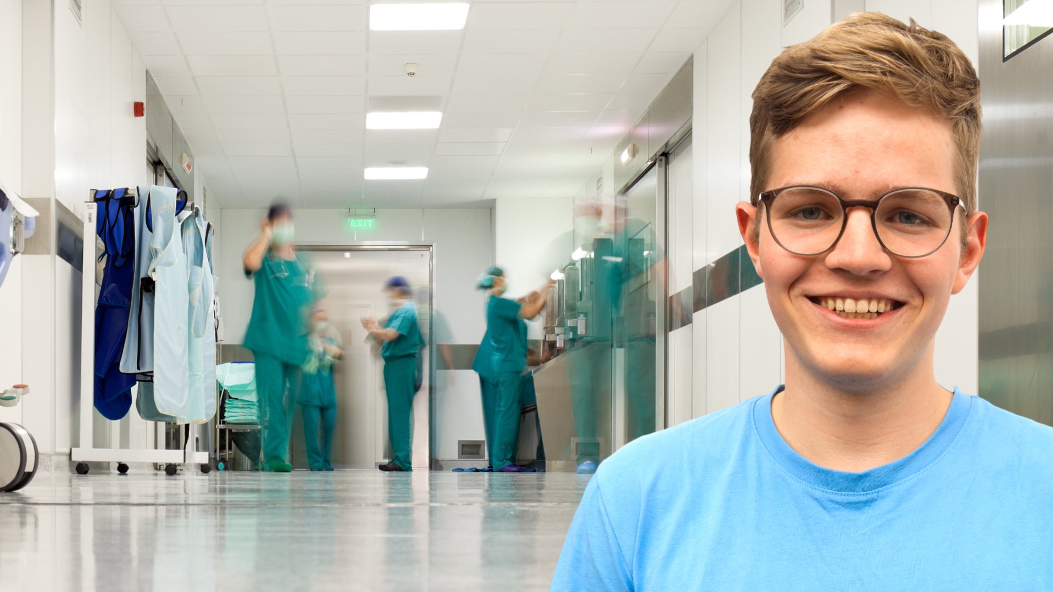 Paul, Student der Medizin im 4. Semester an der Julius-Maximilians-Universität in Würzburg, im Physikum