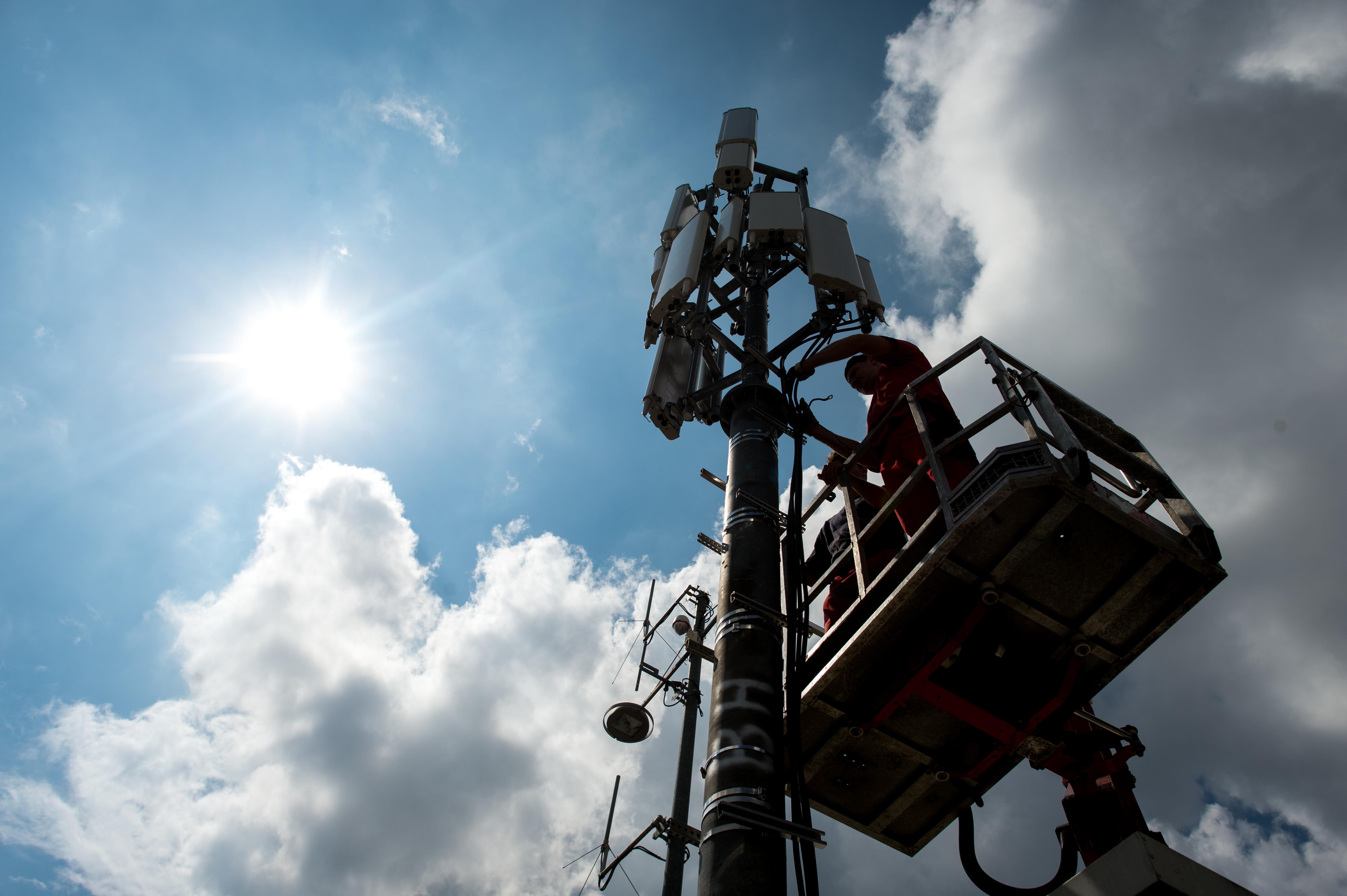 Handymast in München, Bayern