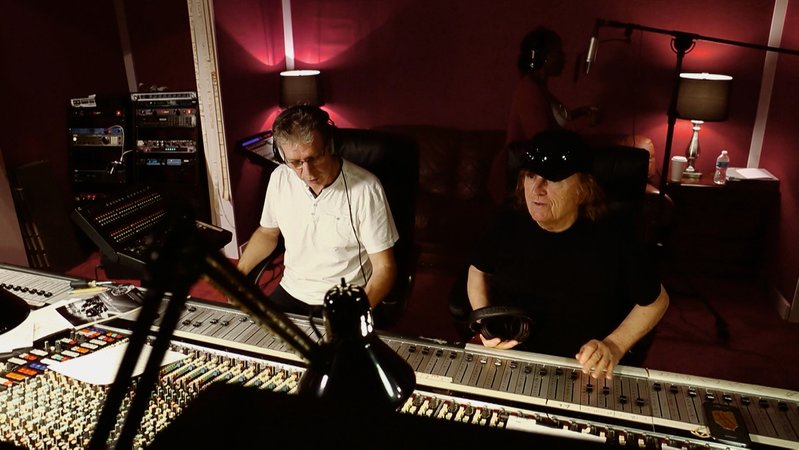 Frank Farian (rechts) im Studio
