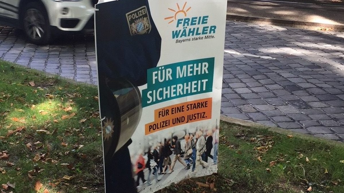 Wahlplakat der Freien Wähler in München