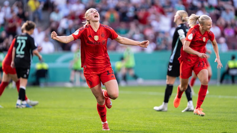 Lea Schüller jubelt | Bild: picture-alliance/dpa Lea Schüller jubelt